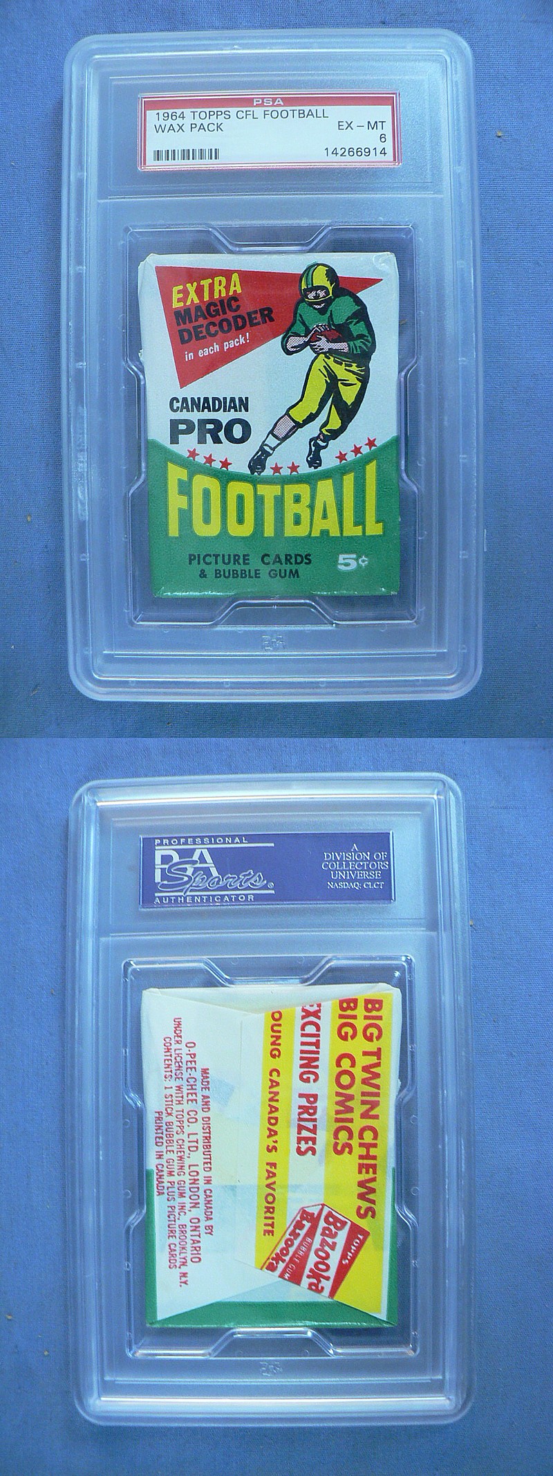 1964 TOPPS CFL FOOTBALL WAX PACK photo