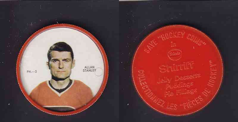 1968-69 SHIRRIFF HOCKEY COIN A. STANLEY PHI-3 *SP* photo 1968-69 SHIRRIFF HOCKEY COIN A. STANLEY PHI-3 *SP* photo