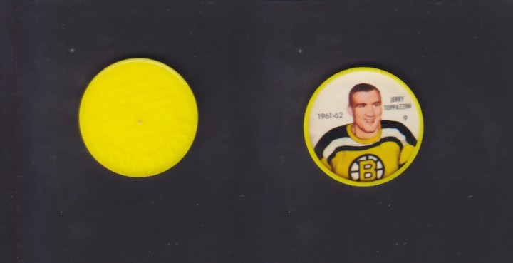 1961-62 SHIRRIFF/SALADA HOCKEY COIN #9 J. TOPPAZZINI photo 1961-62 SHIRRIFF/SALADA HOCKEY COIN #9 J. TOPPAZZINI photo