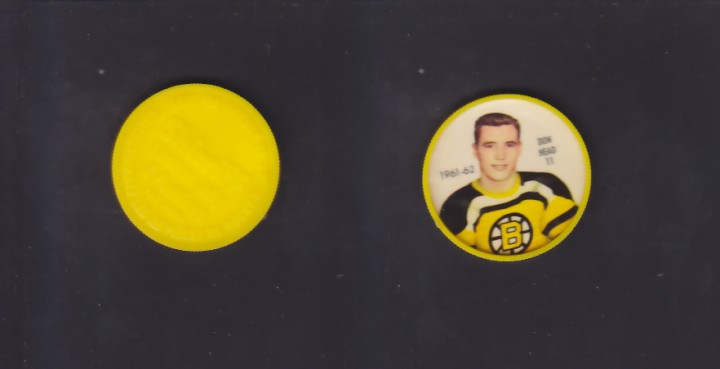 1961-62 SHIRRIFF/SALADA HOCKEY COIN #11 D.HEAD photo 1961-62 SHIRRIFF/SALADA HOCKEY COIN #11 D.HEAD photo