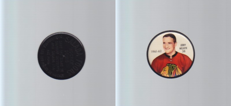 1961-62 SHIRRIFF/SALADA HOCKEY COIN #38 J.MELNYK photo 1961-62 SHIRRIFF/SALADA HOCKEY COIN #38 J.MELNYK photo