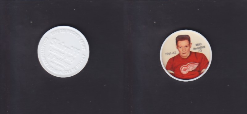1961-62 SHIRRIFF/SALADA HOCKEY COIN #73 B.MACGREGOR photo 1961-62 SHIRRIFF/SALADA HOCKEY COIN #73 B.MACGREGOR photo