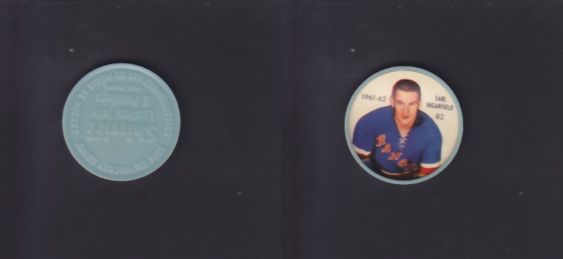 1961-62 SHIRRIFF/SALADA HOCKEY COIN #82 E.INGARFIELD photo 1961-62 SHIRRIFF/SALADA HOCKEY COIN #82 E.INGARFIELD photo