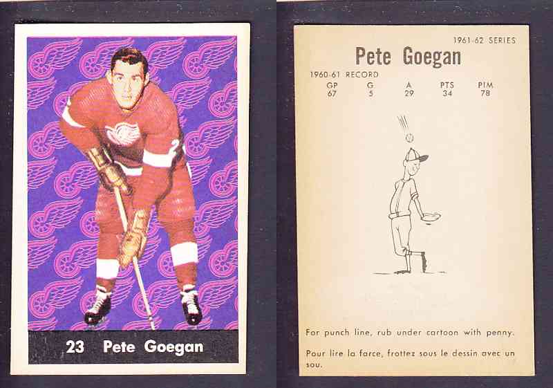 1961-62 PARKHURST HOCKEY CARD #23 PETE GOEGAN photo 1961-62 PARKHURST HOCKEY CARD #23 PETE GOEGAN photo