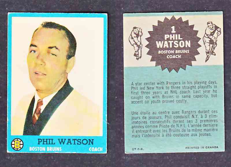 1962-63 TOPPS HOCKEY CARD P. WATSON # 1 photo 1962-63 TOPPS HOCKEY CARD P. WATSON # 1 photo
