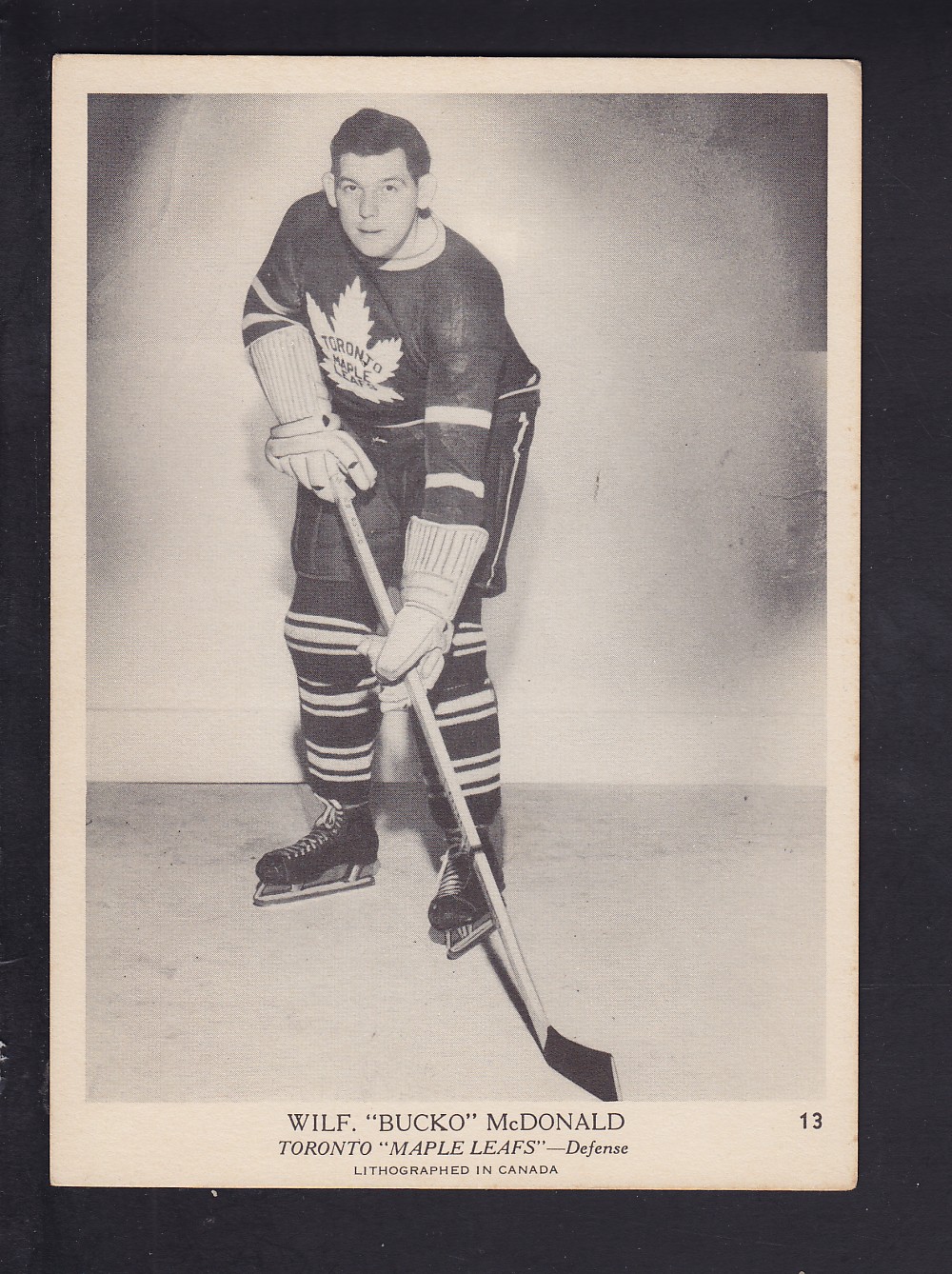 1939-40 O-PEE-CHEE HOCKEY CARD #13 W. MCDONALD photo 1939-40 O-PEE-CHEE HOCKEY CARD #13 W. MCDONALD photo
