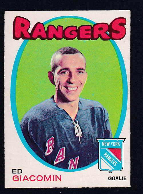 1971-72 O-PEE-CHEE HOCKEY CARD #220 E. GIACOMIN photo 1971-72 O-PEE-CHEE HOCKEY CARD #220 E. GIACOMIN photo