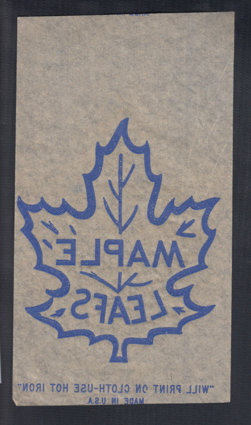 1950'S TORONTO MAPLE LEAFS LOGO TRANSFER photo