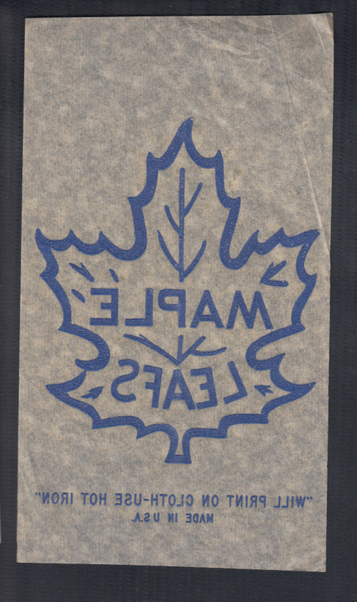 1950'S TORONTO MAPLE LEAFS LOGO TRANSFER photo