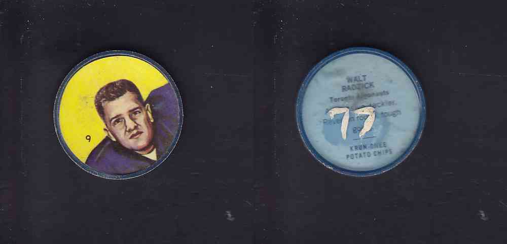 1963 CFL NALLEY'S COIN #9 W. RADZICK photo 1963 CFL NALLEY'S COIN #9 W. RADZICK photo