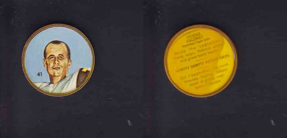 1963 CFL NALLEY'S COIN #41 B. FALONEY photo 1963 CFL NALLEY'S COIN #41 B. FALONEY photo