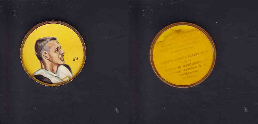 1963 CFL NALLEY'S COIN #43 J. ZUGER photo 1963 CFL NALLEY'S COIN #43 J. ZUGER photo