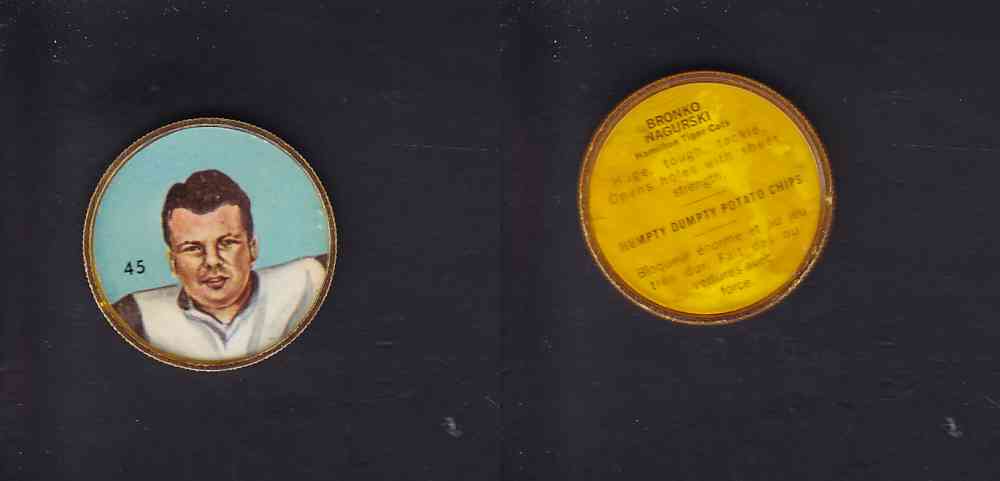 1963 CFL NALLEY'S COIN #45 B. NAGURSKI photo 1963 CFL NALLEY'S COIN #45 B. NAGURSKI photo
