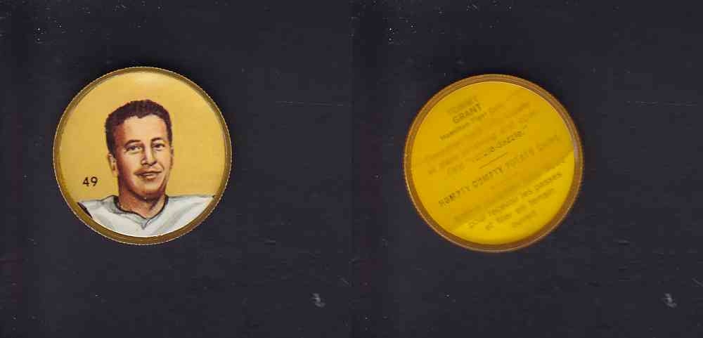 1963 CFL NALLEY'S COIN #49 T. GRANT photo 1963 CFL NALLEY'S COIN #49 T. GRANT photo