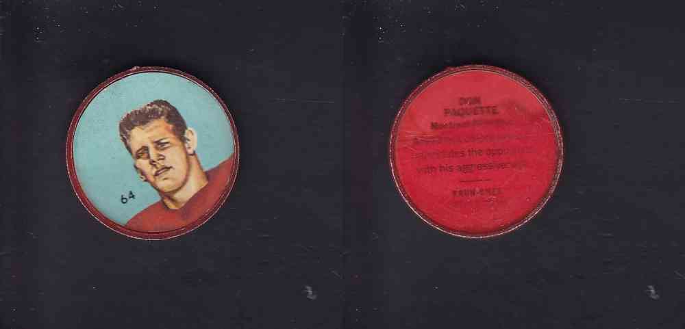 1963 CFL NALLEY'S COIN #64 D. PAQUETTE photo 1963 CFL NALLEY'S COIN #64 D. PAQUETTE photo