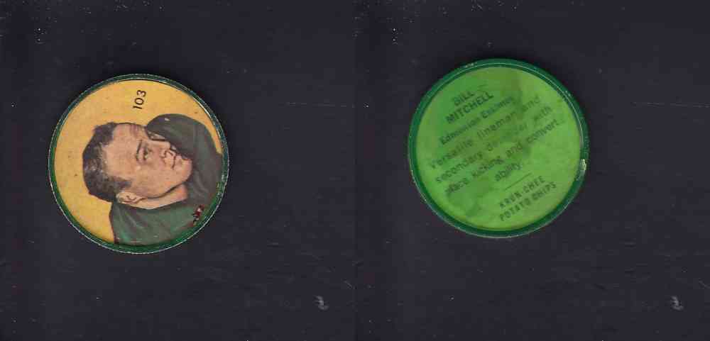 1963 CFL NALLEY'S COIN #103 B. MITCHELL photo 1963 CFL NALLEY'S COIN #103 B. MITCHELL photo