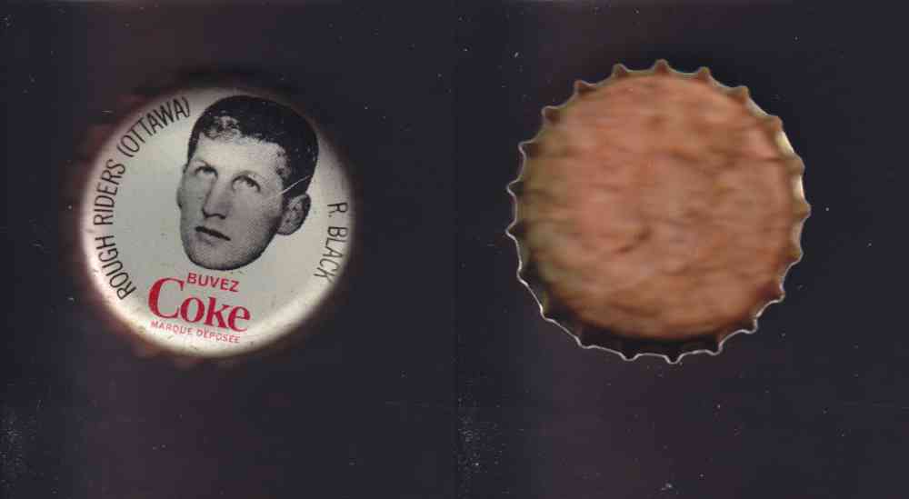 1965 CFL COCA COLA FOOTBALL CAP R. BLACK photo 1965 CFL COCA COLA FOOTBALL CAP R. BLACK photo