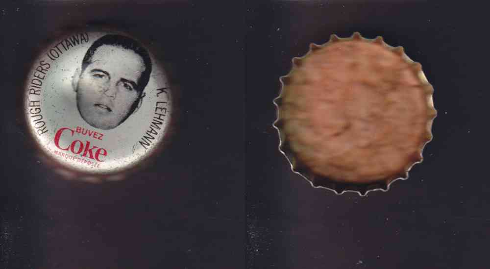 1965 CFL COCA COLA FOOTBALL CAP K. LEHMANN photo 1965 CFL COCA COLA FOOTBALL CAP K. LEHMANN photo