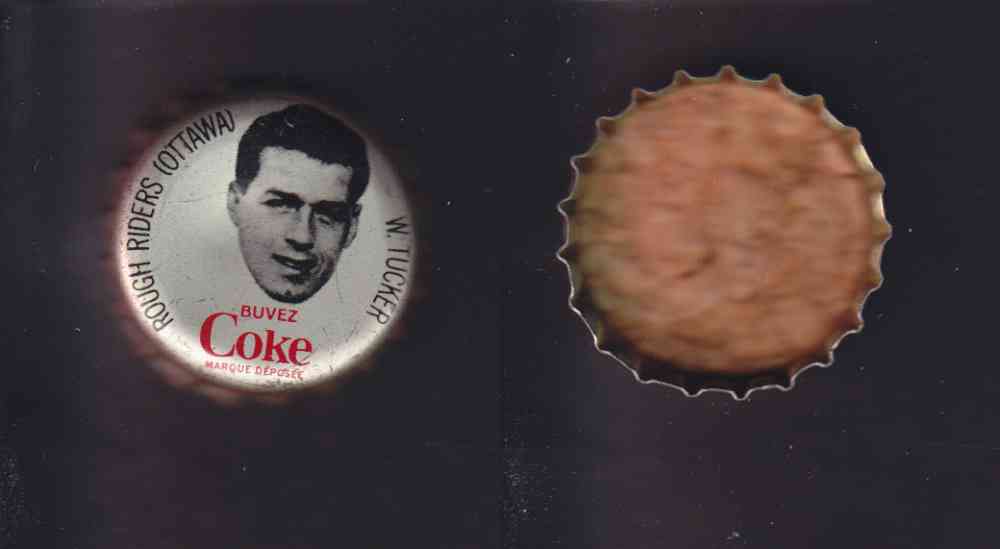 1965 CFL COCA COLA FOOTBALL CAP W. TUCKER photo 1965 CFL COCA COLA FOOTBALL CAP W. TUCKER photo
