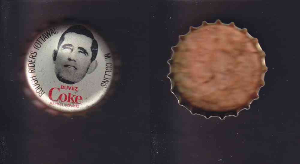 1965 CFL COCA COLA FOOTBALL CAP M. COLLINS photo 1965 CFL COCA COLA FOOTBALL CAP M. COLLINS photo
