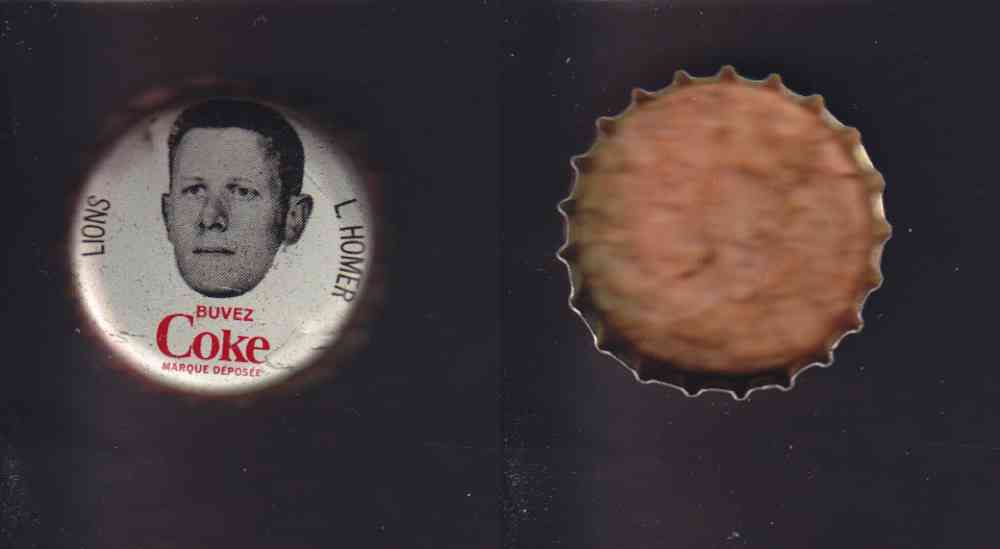 1965 CFL COCA COLA FOOTBALL CAP L. HOMER photo 1965 CFL COCA COLA FOOTBALL CAP L. HOMER photo