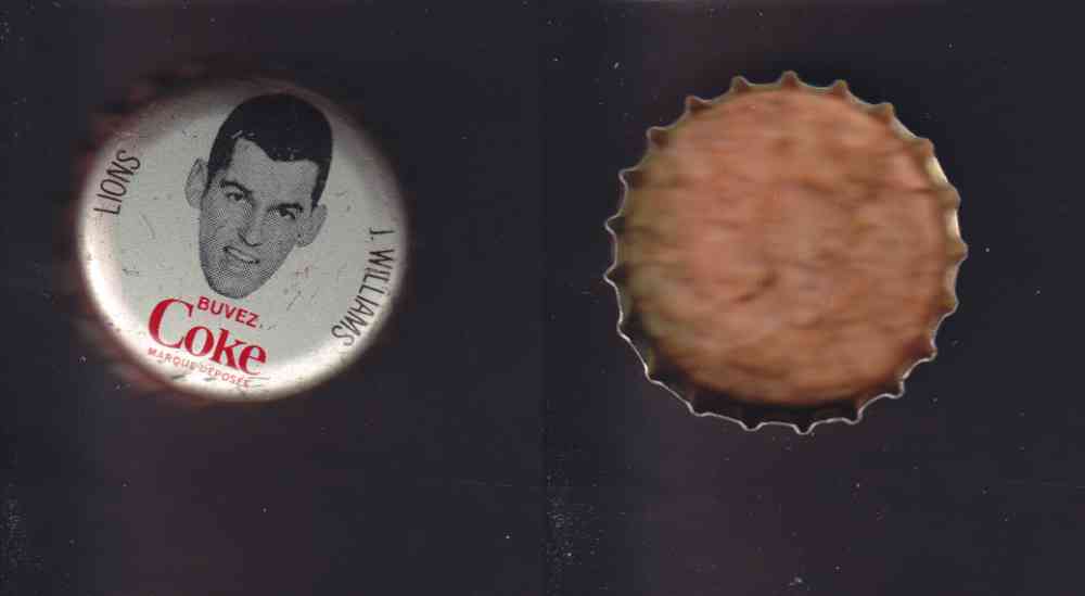 1965 CFL COCA COLA FOOTBALL CAP J. WILLIAMS photo 1965 CFL COCA COLA FOOTBALL CAP J. WILLIAMS photo