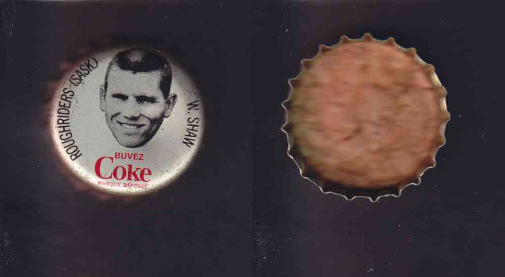 1965 CFL COCA COLA FOOTBALL CAP W. SHAW photo 1965 CFL COCA COLA FOOTBALL CAP W. SHAW photo