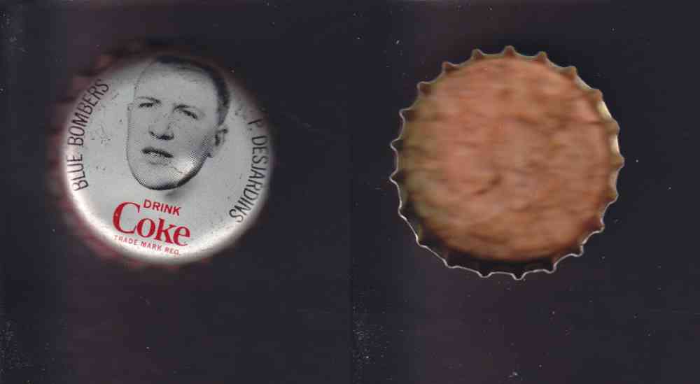 1965 CFL COCA COLA FOOTBALL CAP P. DESJARDINS photo 1965 CFL COCA COLA FOOTBALL CAP P. DESJARDINS photo