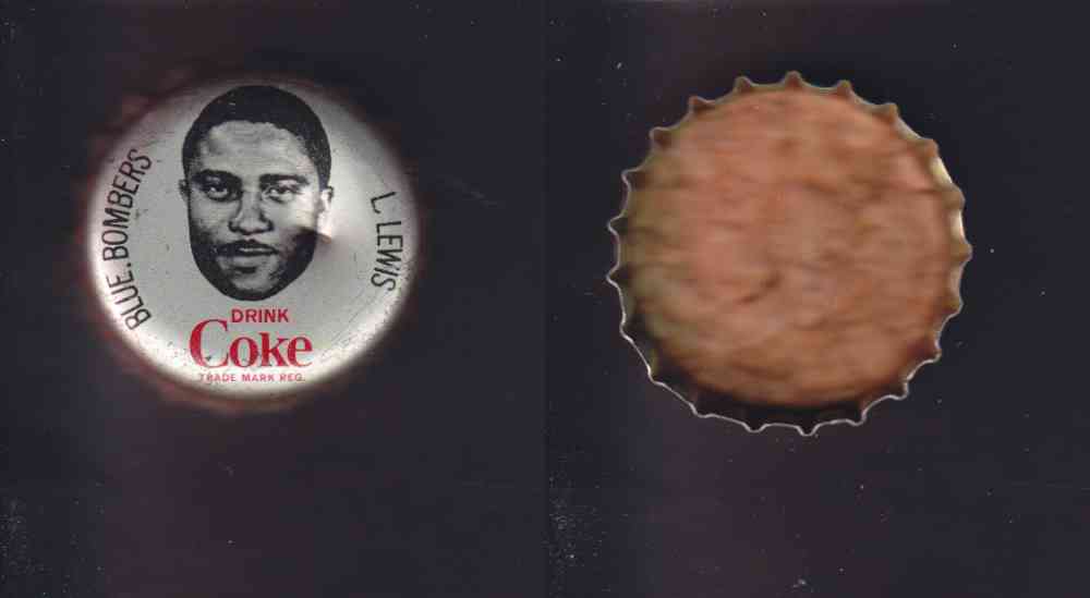 1965 CFL COCA COLA FOOTBALL CAP L. LEWIS photo 1965 CFL COCA COLA FOOTBALL CAP L. LEWIS photo