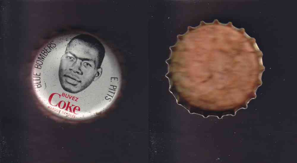 1965 CFL COCA COLA FOOTBALL CAP E. PITTS photo 1965 CFL COCA COLA FOOTBALL CAP E. PITTS photo