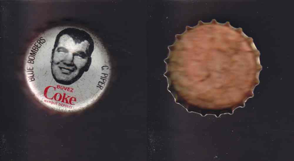 1965 CFL COCA COLA FOOTBALL CAP C. PIPER photo 1965 CFL COCA COLA FOOTBALL CAP C. PIPER photo
