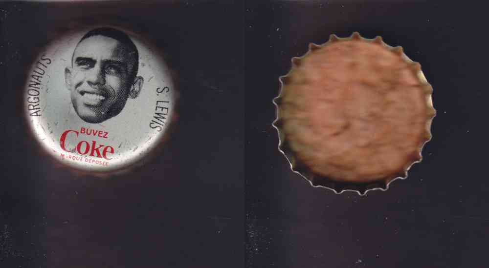 1965 CFL COCA COLA FOOTBALL CAP S. LEWIS photo 1965 CFL COCA COLA FOOTBALL CAP S. LEWIS photo