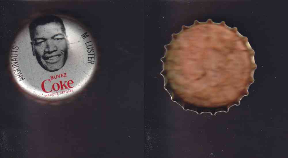 1965 CFL COCA COLA FOOTBALL CAP M. LUSTER photo 1965 CFL COCA COLA FOOTBALL CAP M. LUSTER photo