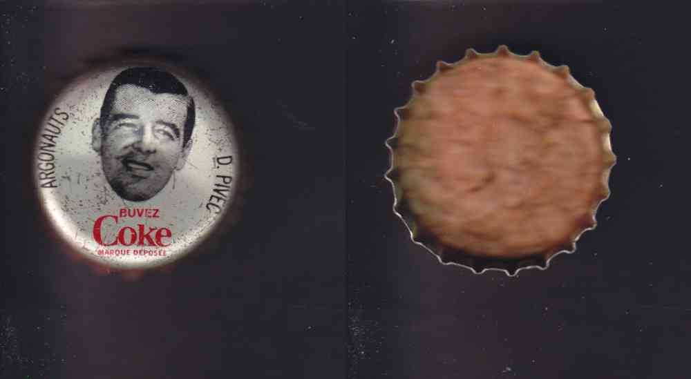 1965 CFL COCA COLA FOOTBALL CAP D. PIVEC photo 1965 CFL COCA COLA FOOTBALL CAP D. PIVEC photo