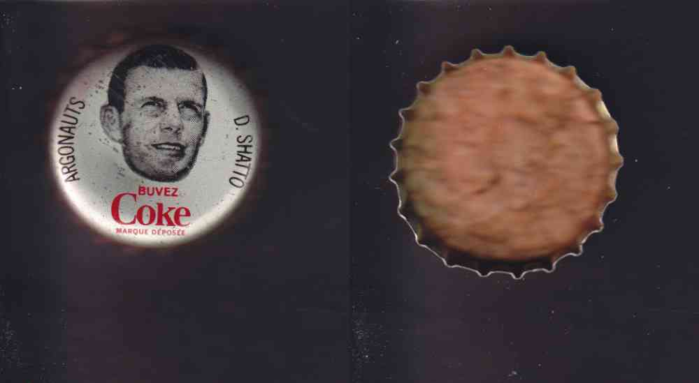 1965 CFL COCA COLA FOOTBALL CAP D. SHATTO photo 1965 CFL COCA COLA FOOTBALL CAP D. SHATTO photo