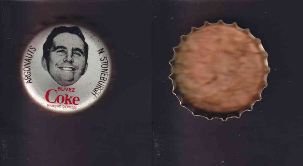 1965 CFL COCA COLA FOOTBALL CAP N. STONEBURGH photo 1965 CFL COCA COLA FOOTBALL CAP N. STONEBURGH photo