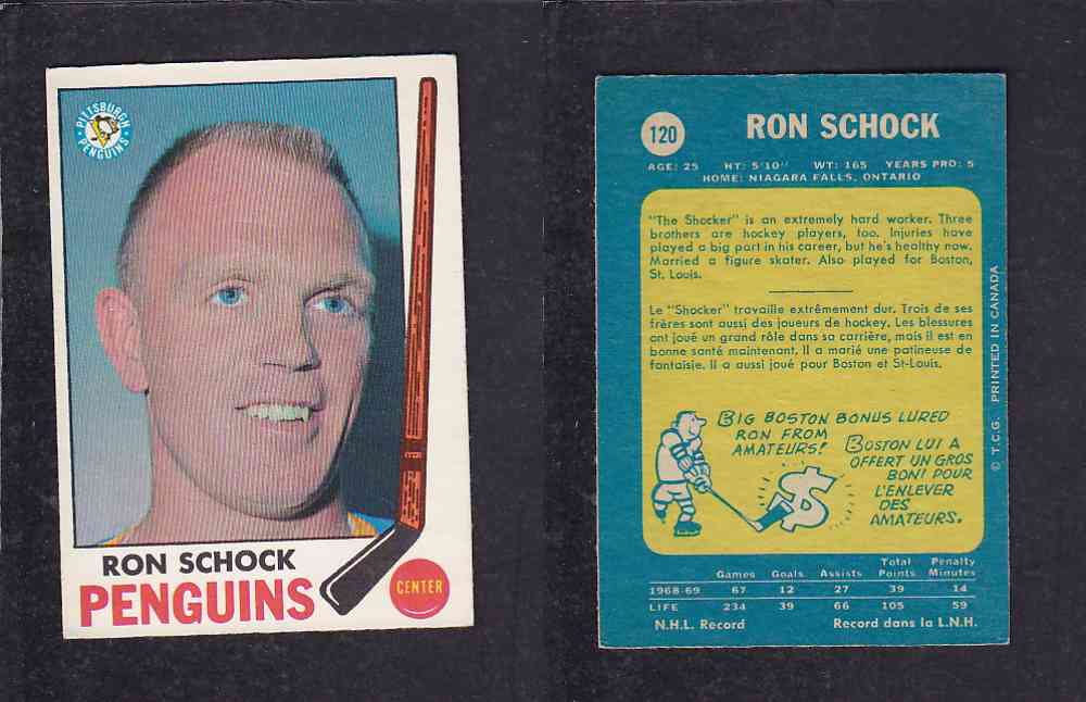 1969-70 O-PEE-CHEE HOCKEY CARD #120 B. SCHOCK photo 1969-70 O-PEE-CHEE HOCKEY CARD #120 B. SCHOCK photo