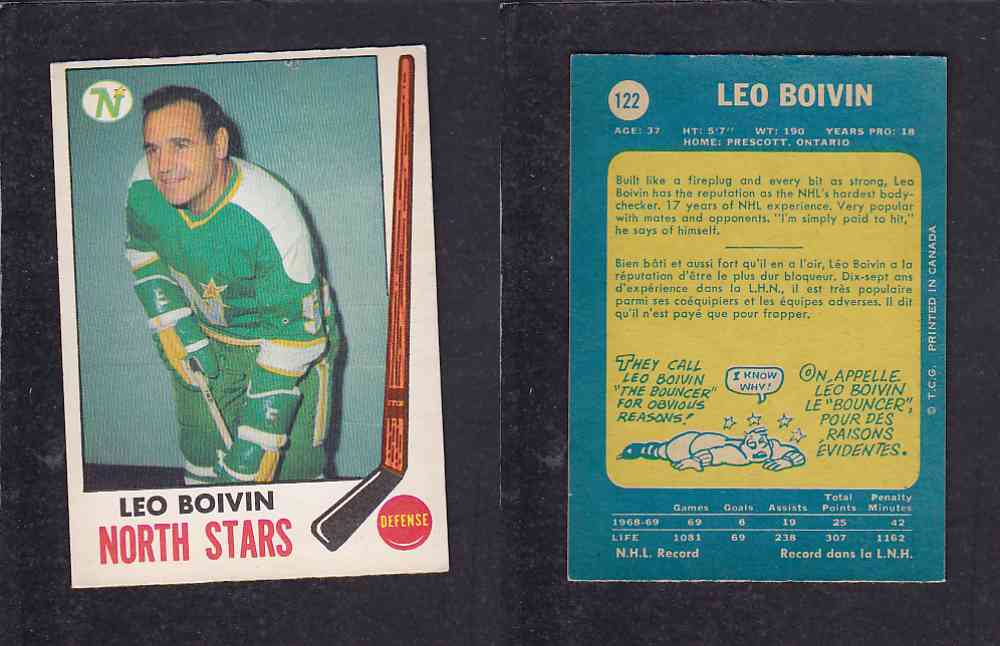 1969-70 O-PEE-CHEE HOCKEY CARD #122 L. BOIVIN photo 1969-70 O-PEE-CHEE HOCKEY CARD #122 L. BOIVIN photo