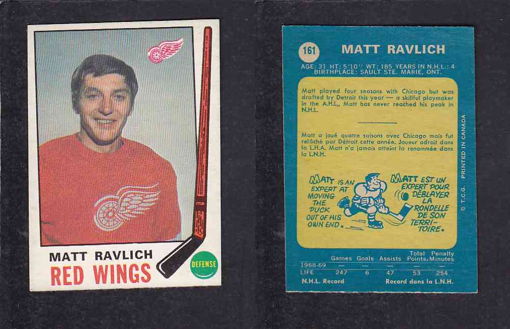 1969-70 O-PEE-CHEE HOCKEY CARD #161 M. RAVLICH photo 1969-70 O-PEE-CHEE HOCKEY CARD #161 M. RAVLICH photo