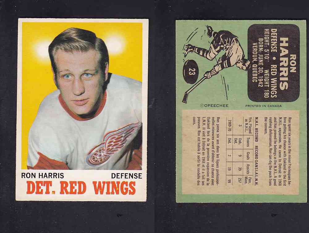 1970-71 O-PEE-CHEE HOCKEY CARD #23 R. HARRIS photo 1970-71 O-PEE-CHEE HOCKEY CARD #23 R. HARRIS photo