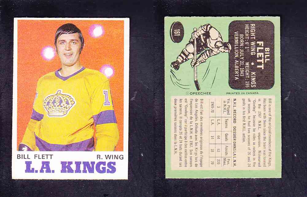 1970-71 O-PEE-CHEE HOCKEY CARD #161 B. FLETT photo 1970-71 O-PEE-CHEE HOCKEY CARD #161 B. FLETT photo
