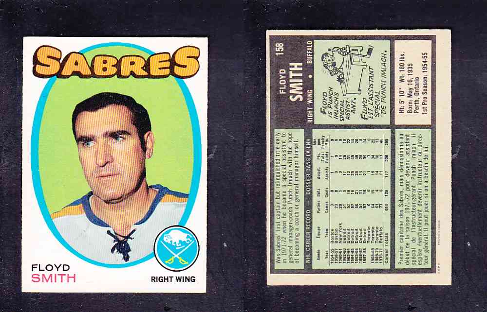 1971-72 O-PEE-CHEE HOCKEY CARD #158 F. SMITH photo 1971-72 O-PEE-CHEE HOCKEY CARD #158 F. SMITH photo