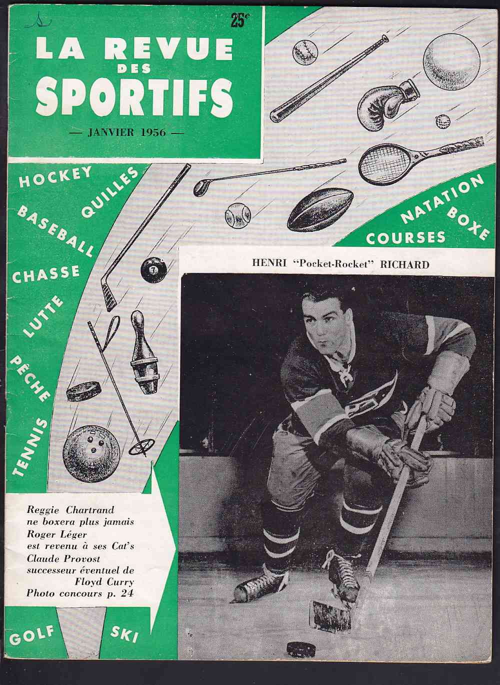 1956 LA REVUE DES SPORTIFS FULL MAGAZINE E. LITZENBERGER ON COVER photo