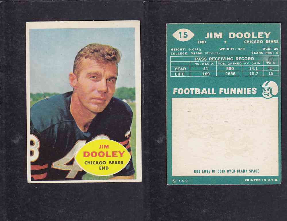 1960 NFL TOPPS FOOTBALL CARD #15 J.DOOLEY photo 1960 NFL TOPPS FOOTBALL CARD #15 J.DOOLEY photo