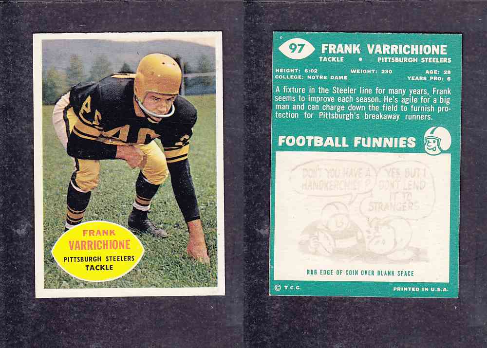 1960 NFL TOPPS FOOTBALL CARD #97 F. VARRICHIONE photo 1960 NFL TOPPS FOOTBALL CARD #97 F. VARRICHIONE photo
