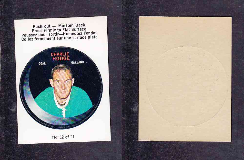 1968-69 O-PEE-CHEE PUCK STICKER #12 C.HODGE photo