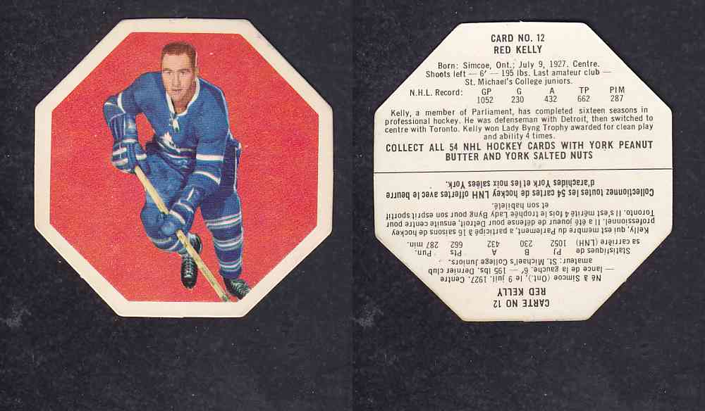 1963-64 YORK HOCKEY CARD #12 R.KELLY photo 1963-64 YORK HOCKEY CARD #12 R.KELLY photo