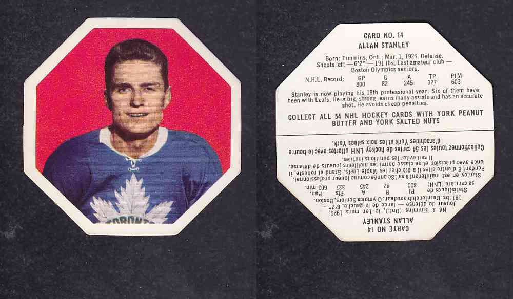 1963-64 YORK HOCKEY CARD #14 A.STANLEY photo 1963-64 YORK HOCKEY CARD #14 A.STANLEY photo