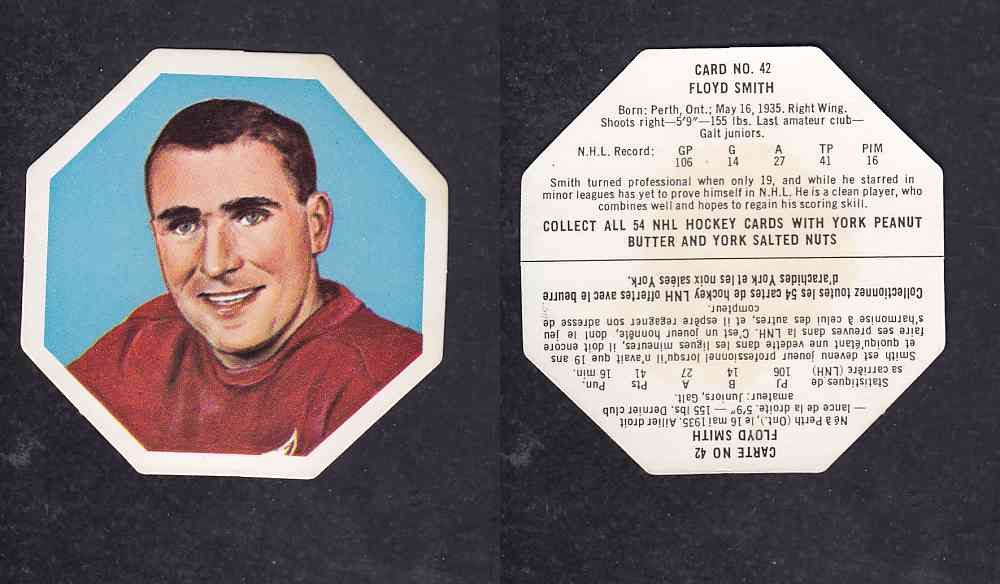 1963-64 YORK HOCKEY CARD #42 F.SMITH photo 1963-64 YORK HOCKEY CARD #42 F.SMITH photo