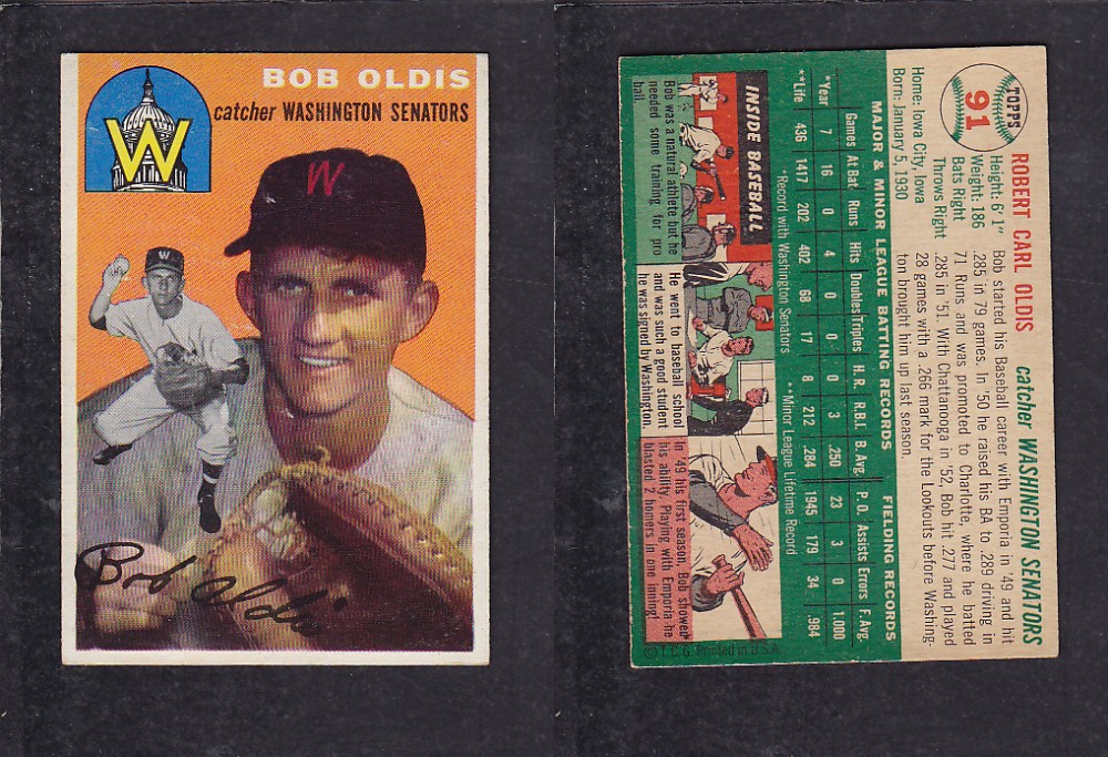 1952 TOPPS BASEBALL CARD #91 B. OLDIS photo 1952 TOPPS BASEBALL CARD #91 B. OLDIS photo
